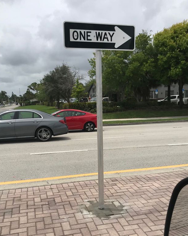 cars and street signs